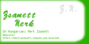 zsanett merk business card